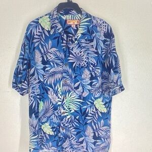Caribbean Joe Tropical Blue Men's Dress Shirt
